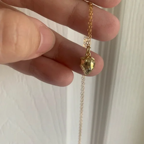 Jewelberry Gold Fill Strawberry Necklace - Picture 6 of 6